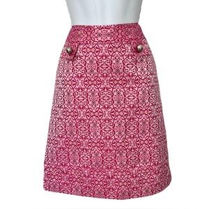 Etcetera Pink Asian Tapestry Mod Skirt, Size 4